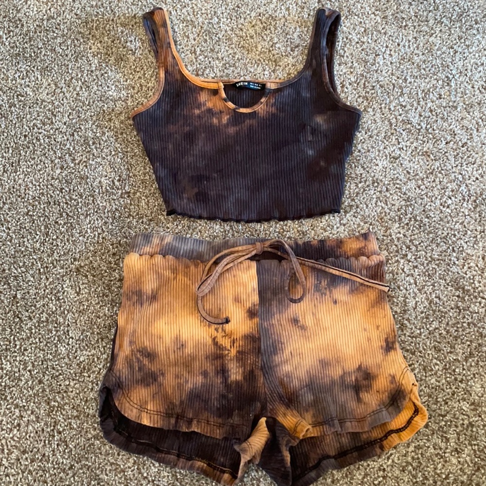 NWOT SHEIN tie die outfit - small